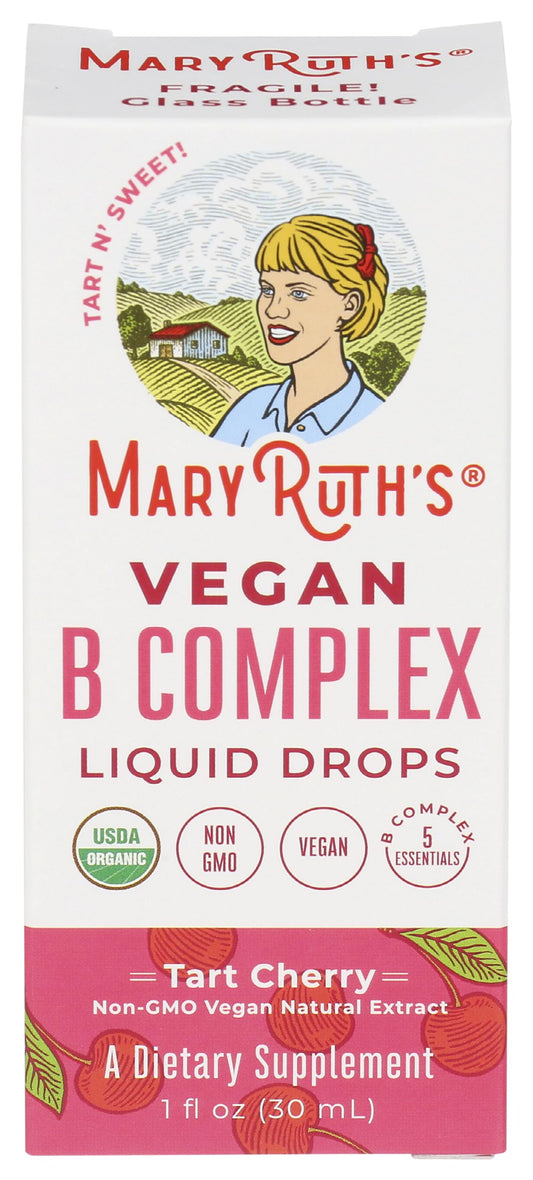 Gotas vitaminas B complejas orgánicas Mary Ruth 1 onza