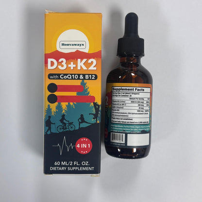 Gotas Vitaminas D3 K2 suplementarias Honvaways