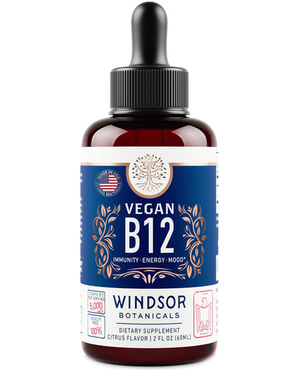 Gotas vitamínicas de B12 líquidas para salud mental y energía