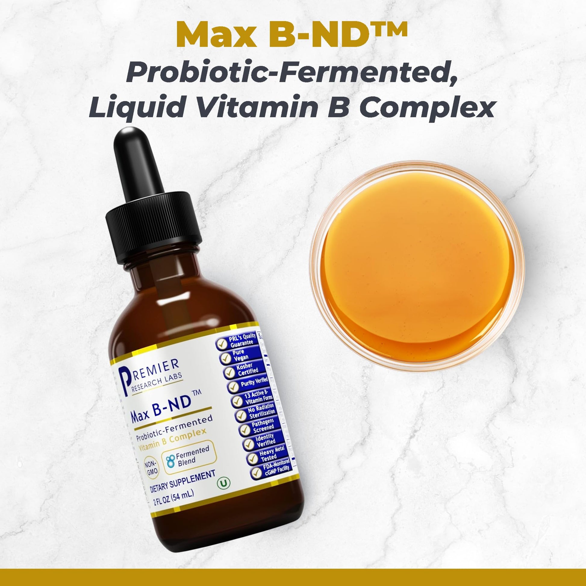 Gotero con complejo vitamina B Max B-ND Premier Research Labs