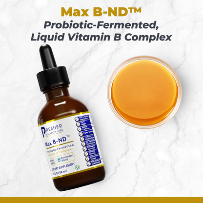 Gotero con complejo vitamina B Max B-ND Premier Research Labs