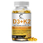 GPGP GreenPeople vitamina D3 K2 5000 UI suplemento 120 cápsulas