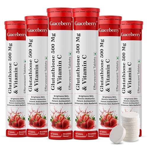Graceberry tabletas glutatión vitamina C piel radiante paquete de 6