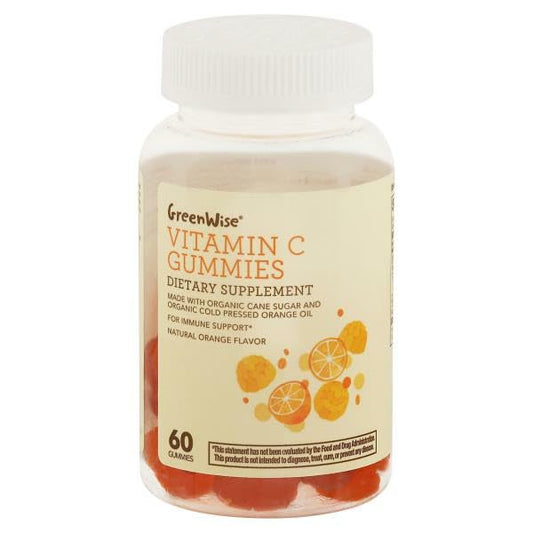 Green-Wise gomitas vitamina C sabor naranja natural 60 unidades