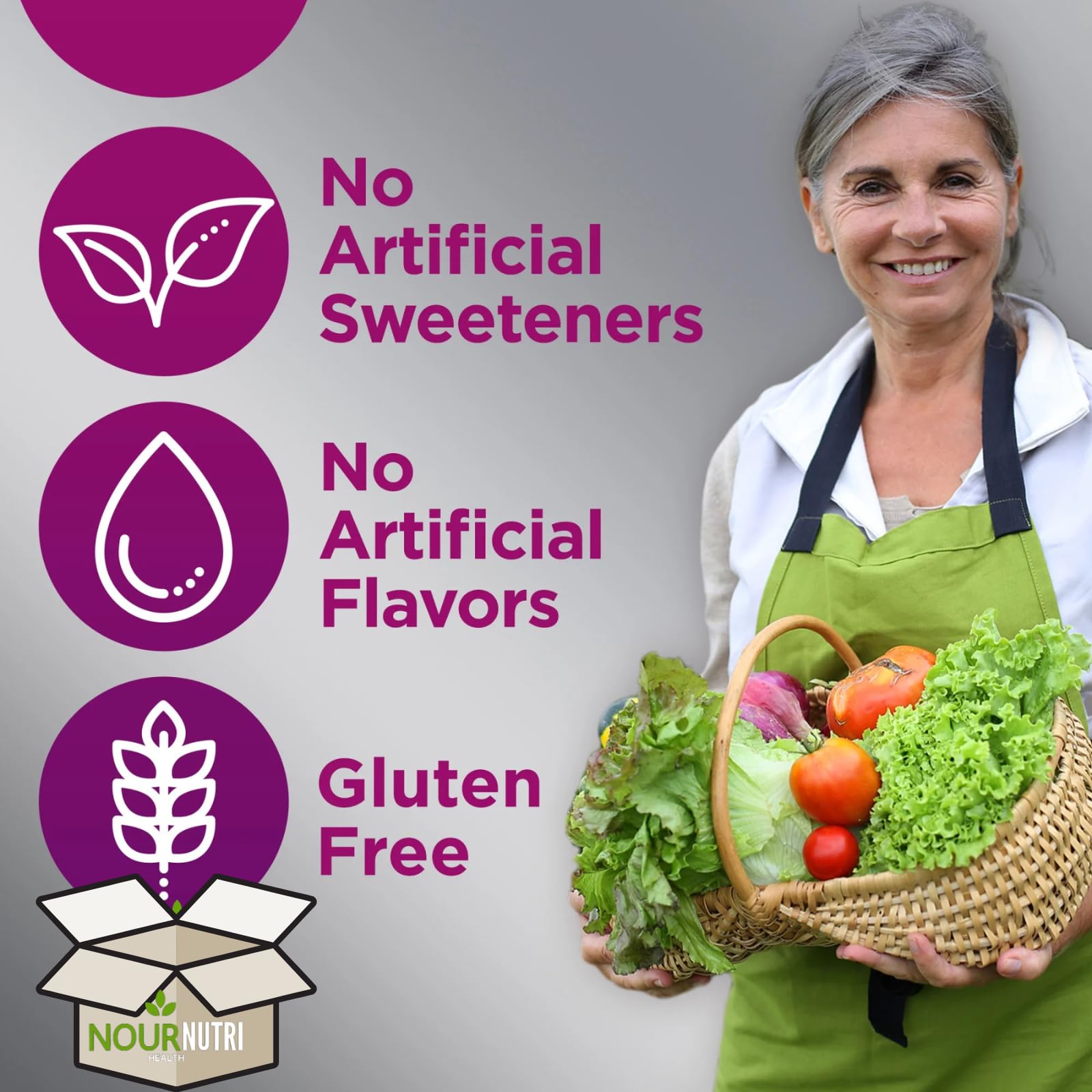 Guía exclusiva y adhesivo incluidos con gomitas Nour Nutri Health