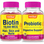 Gummies WellYeah con biotina alta potencia y probióticos en frasco