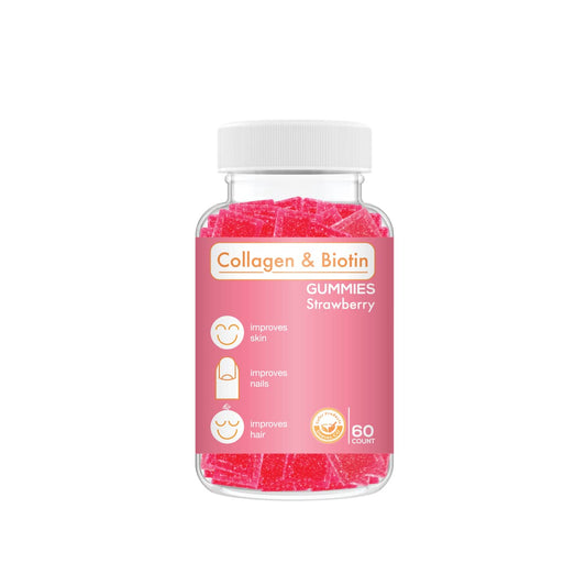 Gummies colágeno biotina Safer Products rosa envase frontal