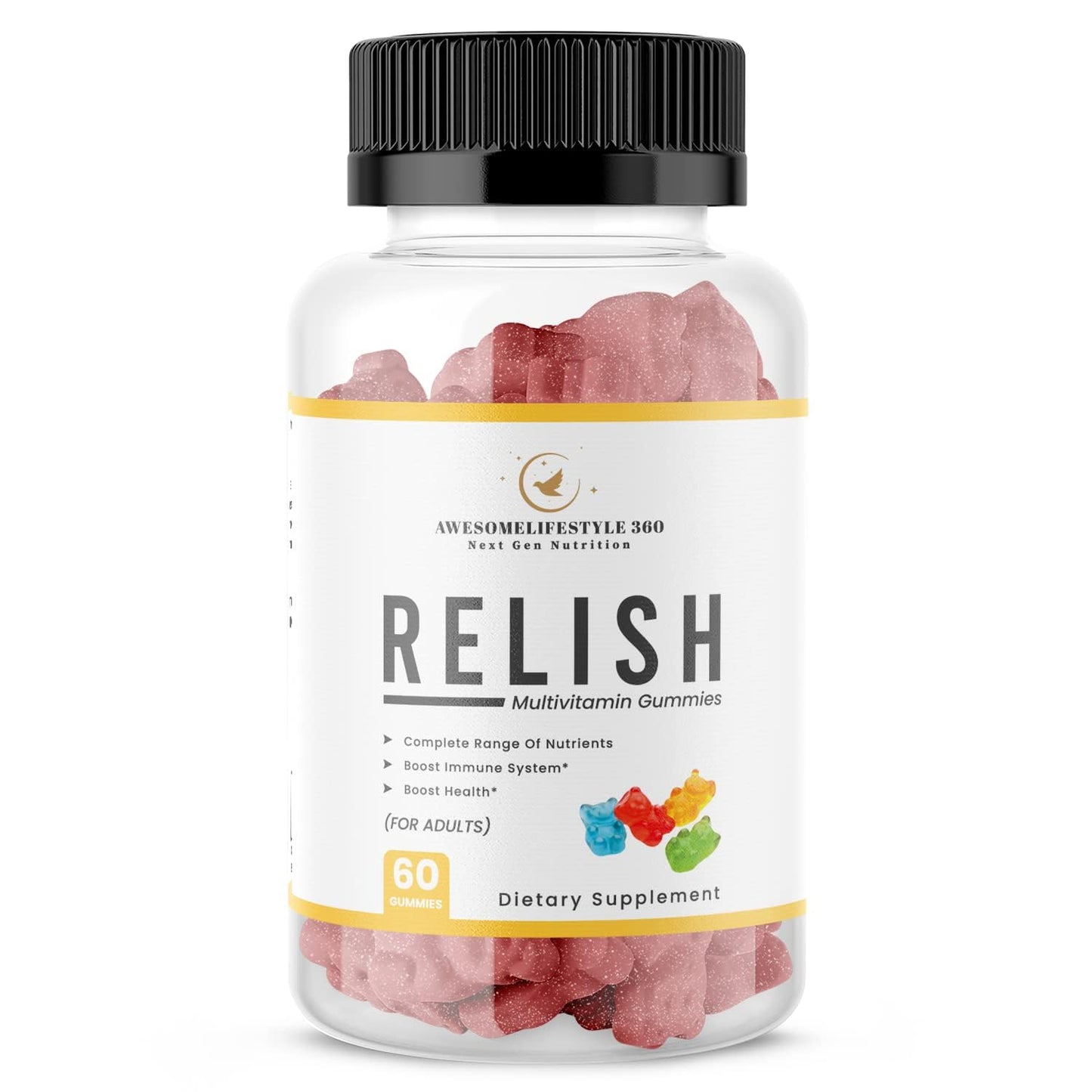 Botella de gummies multivitamínicos Awesomelifestyle360