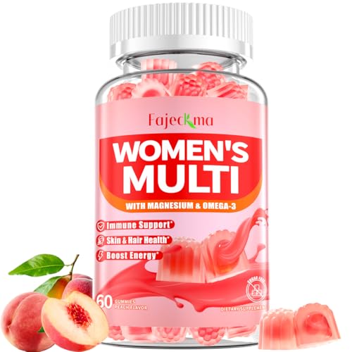 Frasco de gummies multivitamínicos veganos para mujer Fajeckma