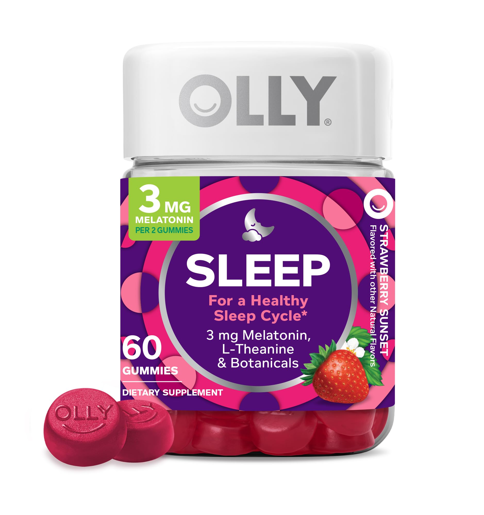 Gummies sabor fresa sunset OLLY sueño