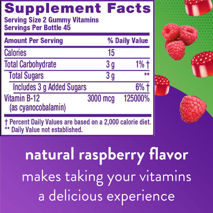Gummies Vitafusion vitamina B12 y vitamina C naturales