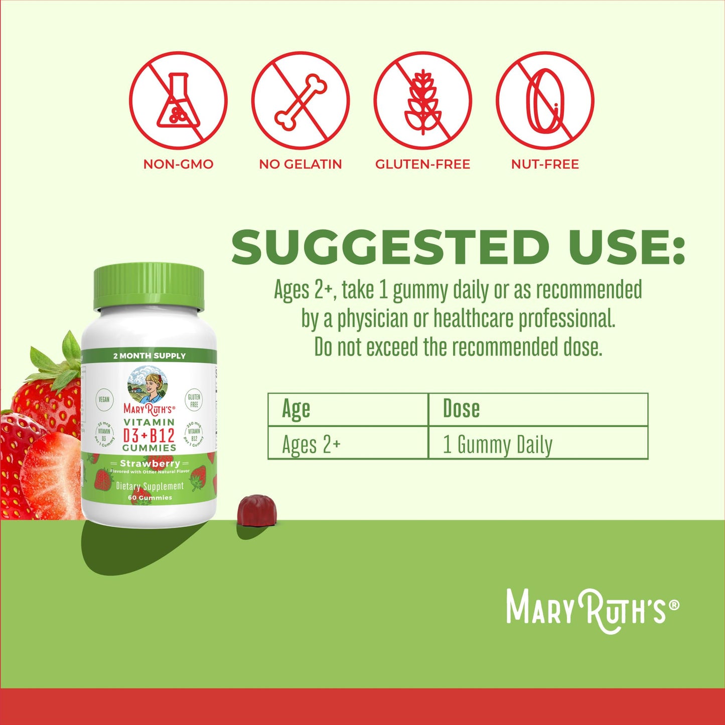 Gummies vitamínicos MaryRuth Organics apoyo energía y sistema inmune