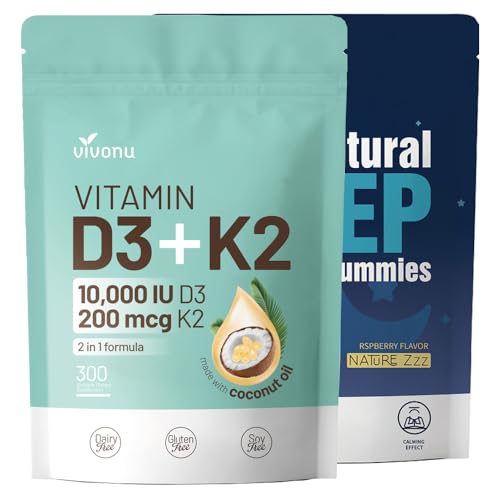 Gummies VivoNu vitamina D3 K2 sin melatonina para dormir