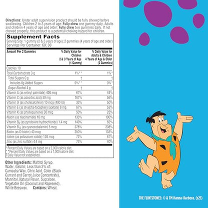 gummy multivitamínica frambuesa flintstones