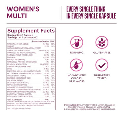 Multivitamínico para mujeres de Habit con 23 vitaminas y no OGM.