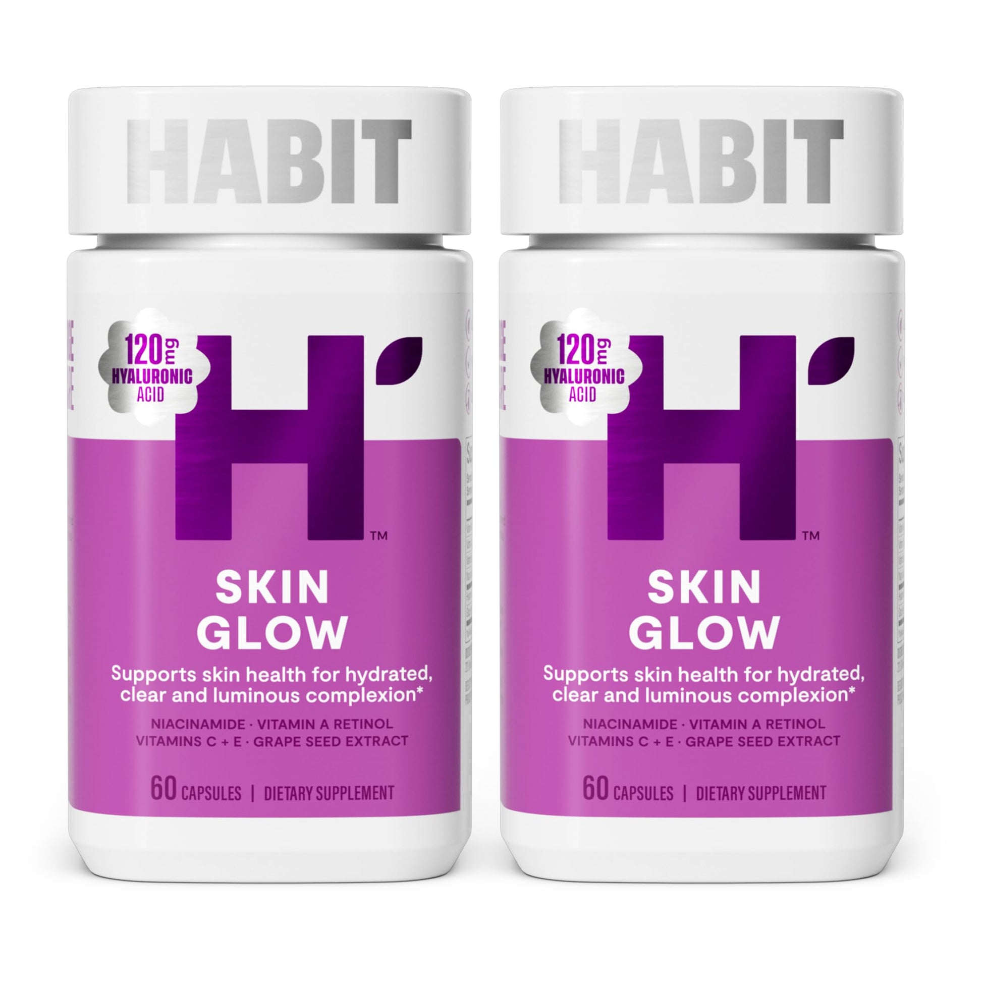 Habit Skin Glow Paquete Dual mostrando cápsulas