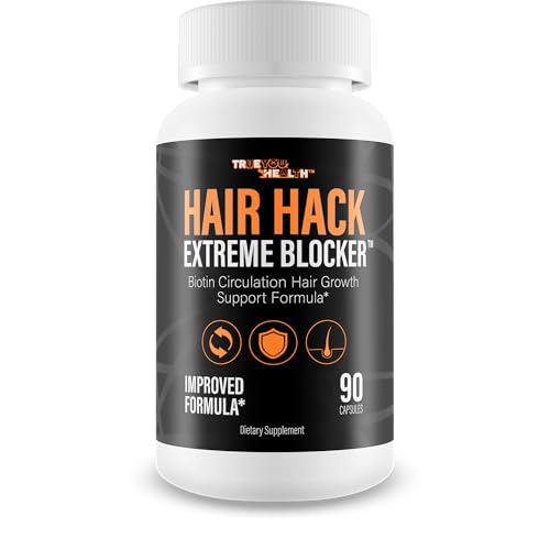Frasco de Hair Hack Extreme Blocker suplemento para crecimiento de cabello