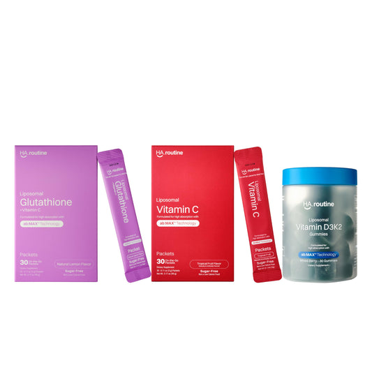 Paquete Haroutine glutatión liposomal vitamina C y gomitas D3K2