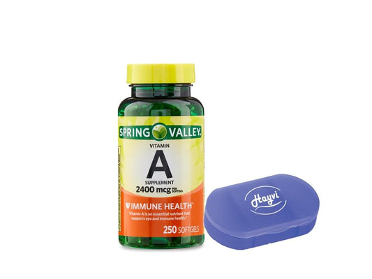 Hayvi vitamina A 2400 mcg 250 cápsulas blandas vista frontal