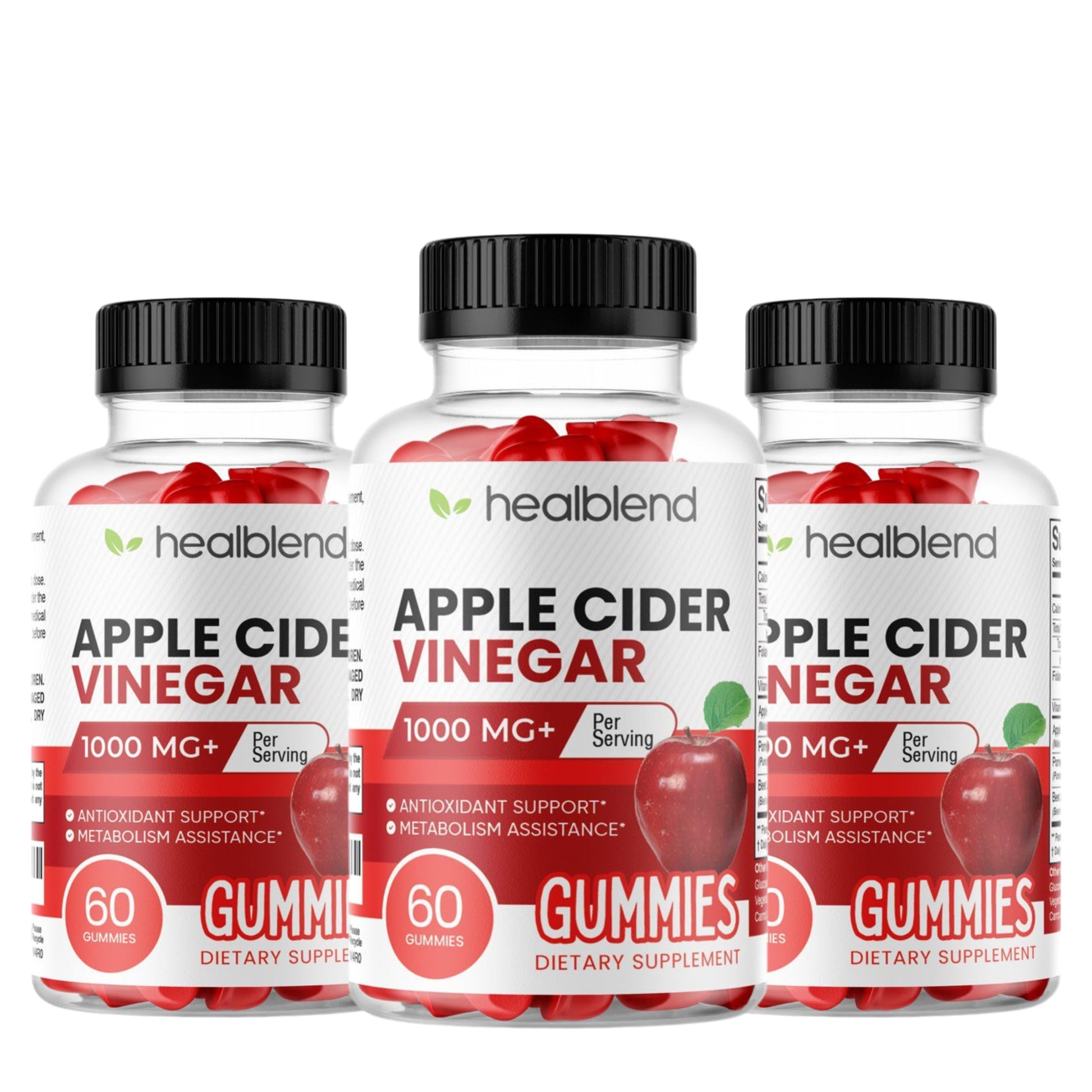healblend gomitas vinagre sidra de manzana y vitamina b12 180 unidades