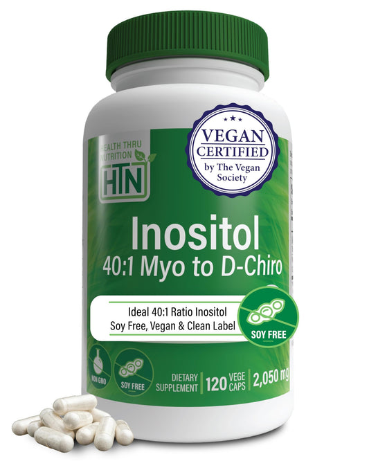 Health Thru Nutrition suplemento inositol 120 cápsulas vegano
