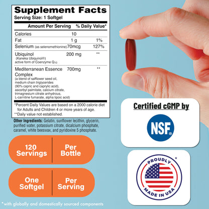 Frente de envase Ubiquinol 200 mg