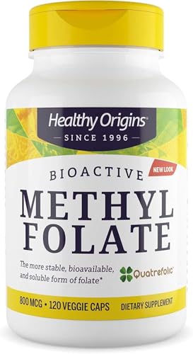 Healthy Origins Metilfolato 800 mcg cápsulas vegetarianas