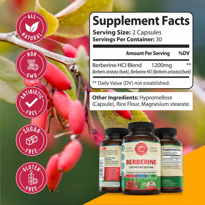Hecho en USA: suplemento de berberina saludable