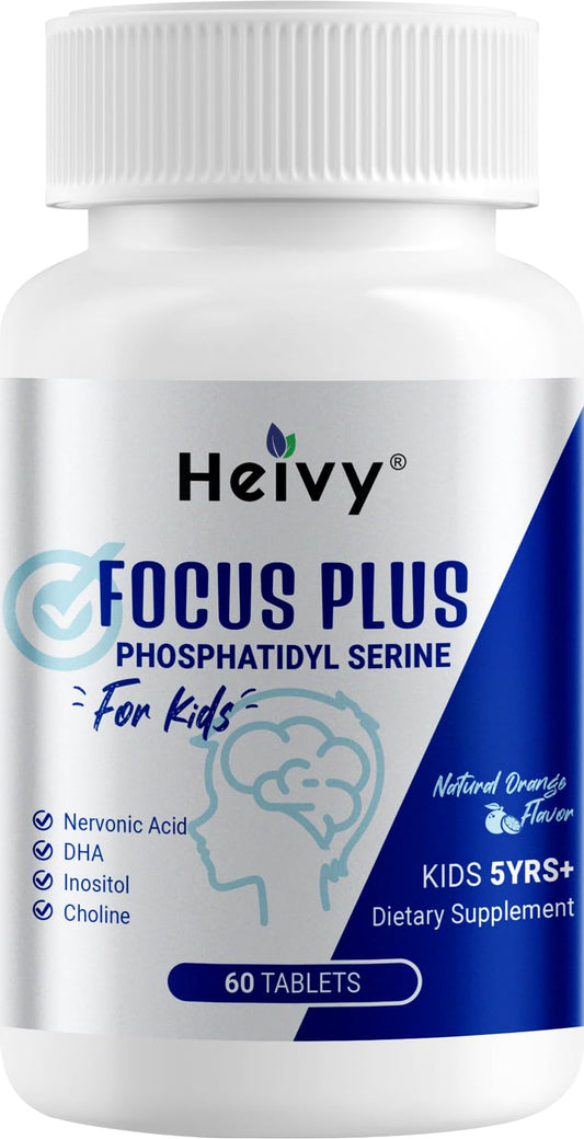 Heivy Focus suplemento para niños memoria concentración sabor naranja