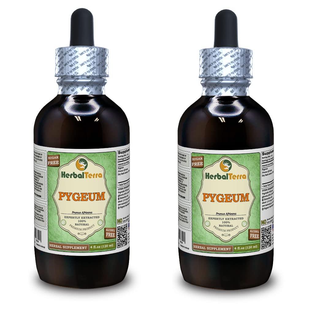 Botellas de extracto líquido HerbalTerra Pygeum Cereza Africana orgánico