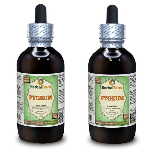 Botellas de extracto líquido HerbalTerra Pygeum Cereza Africana orgánico