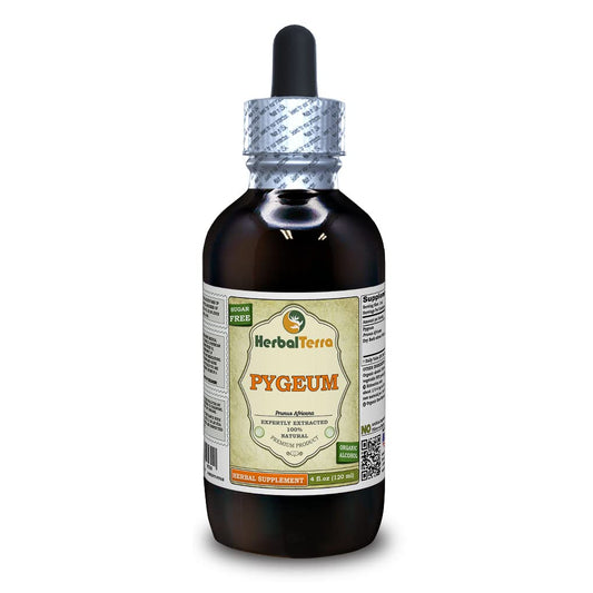 Frasco de tinctura de Pygeum Cereza Africana orgánica HerbalTerra