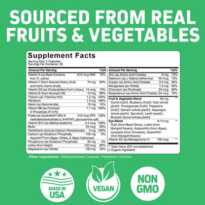 Multivitamínico Herbtonics para adolescentes con frutas y verduras
