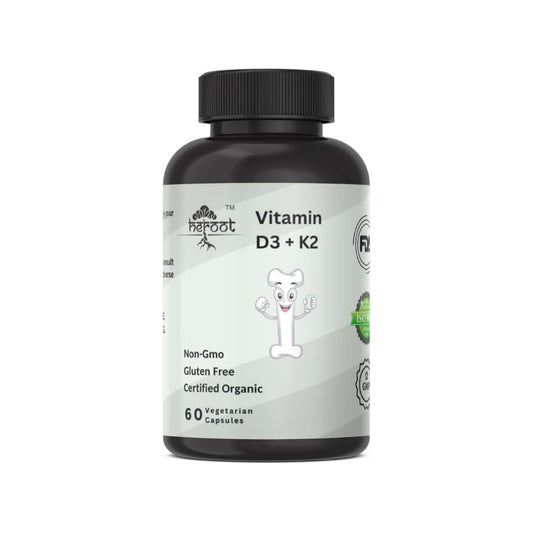 Heroot suplemento vitamina k2 mk7 y d3 5000iu botella