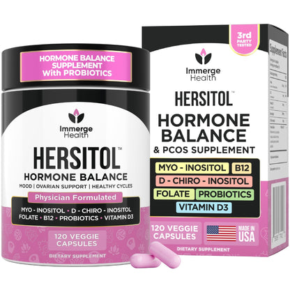 Hersitol suplemento equilibrio hormonal femenino 120 cápsulas inositol