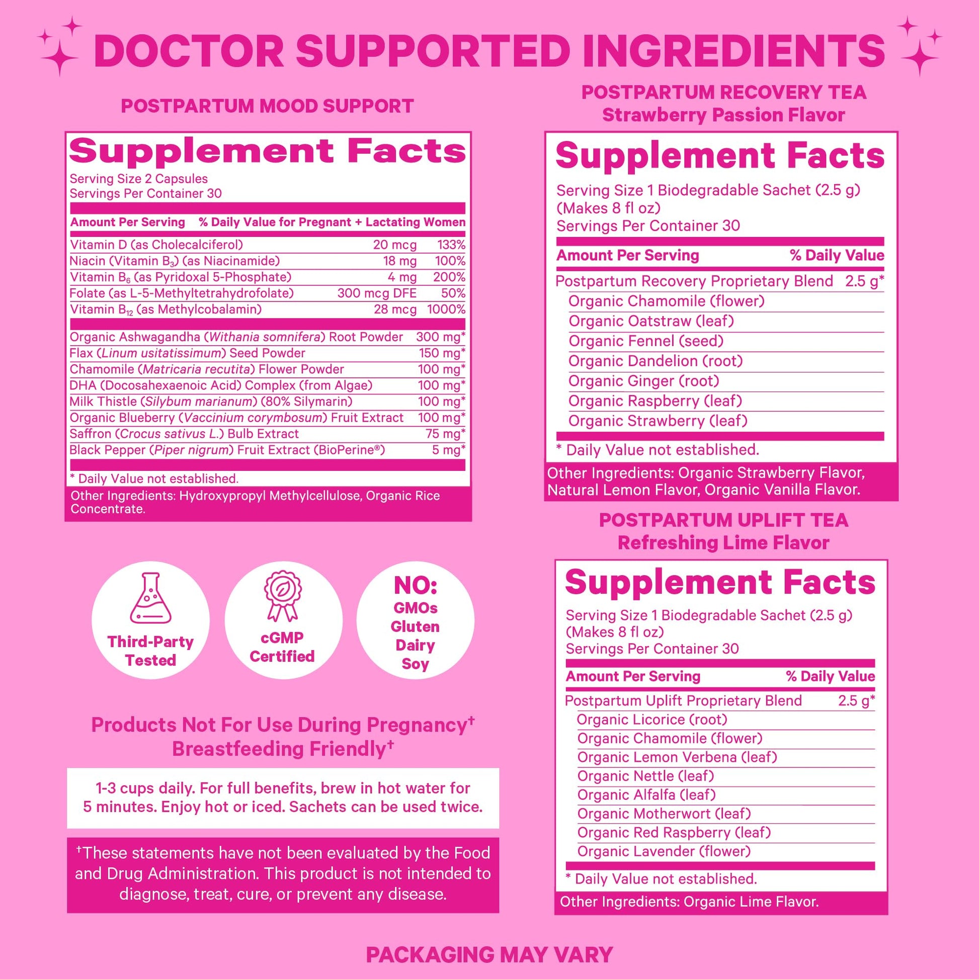 Hierbas para balance hormonal y ánimo en Pink Stork postnatal