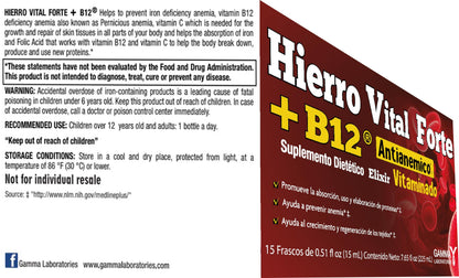 Hierro Vital paquete de 15 unidades