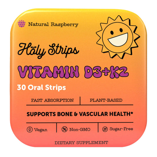 Tiras orales HOLY STRIPS vitamina d3 k2 absorción rápida sabor frambuesa