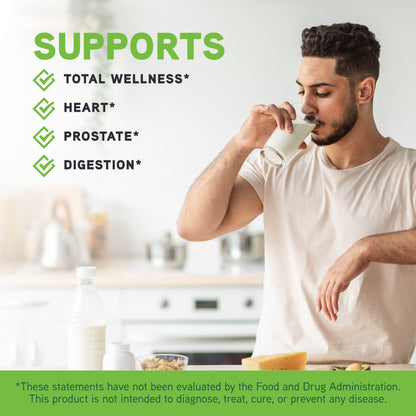 Hombre saludable con multivitamínico vegeteriano - DaVinci Labs