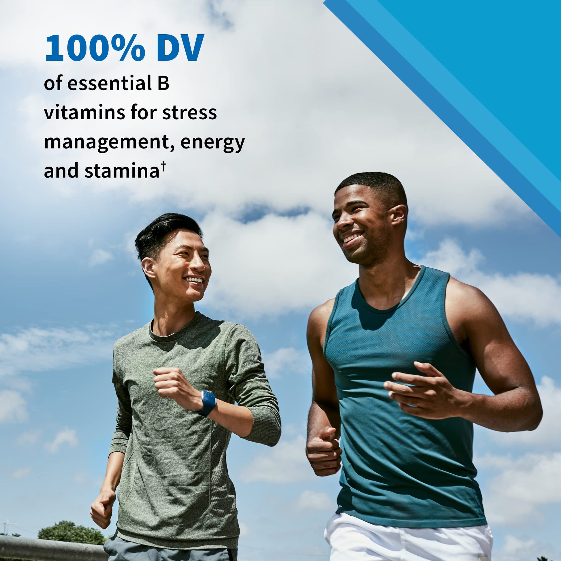 Hombres haciendo ejercicio con multivitamínicas Garden of Life