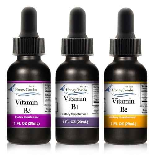 HoneyCombs conjunto vitaminas líquidas b5 b2 b1 energía y vitalidad