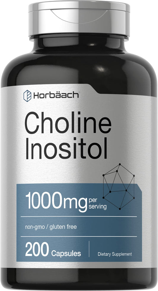 Horbaach colina inositol suplemento 200 cápsulas sin gluten