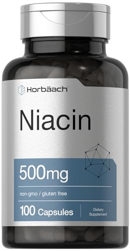 Horbäach Niacina Vitamina B3 500mg en cápsulas