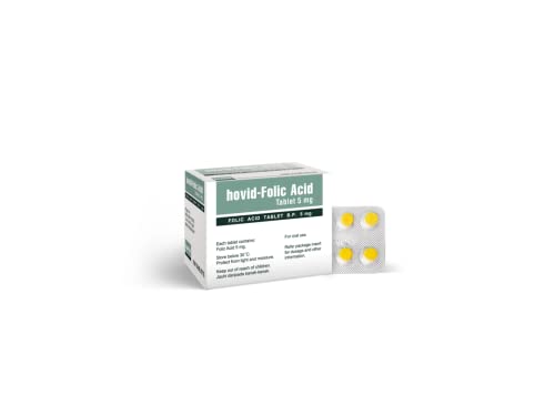 HOVID ácido-fólico 5mg paquete de 3 cajas 100 tabletas cada una