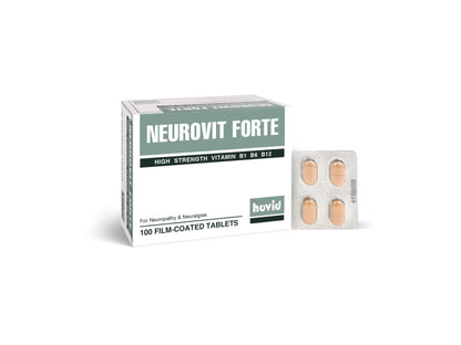 Frasco de HOVID Neurovit Forte 100 tabletas vitaminas B
