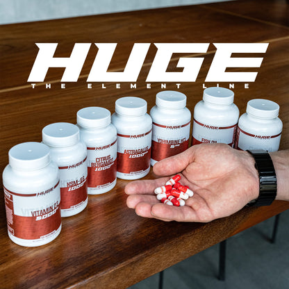 Etiqueta frontal suplemento Huge Supplements vitamina D3