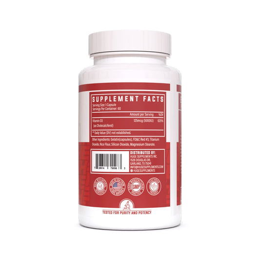 Cápsulas vitamínicas Huge Supplements vitamina D3 5000IU