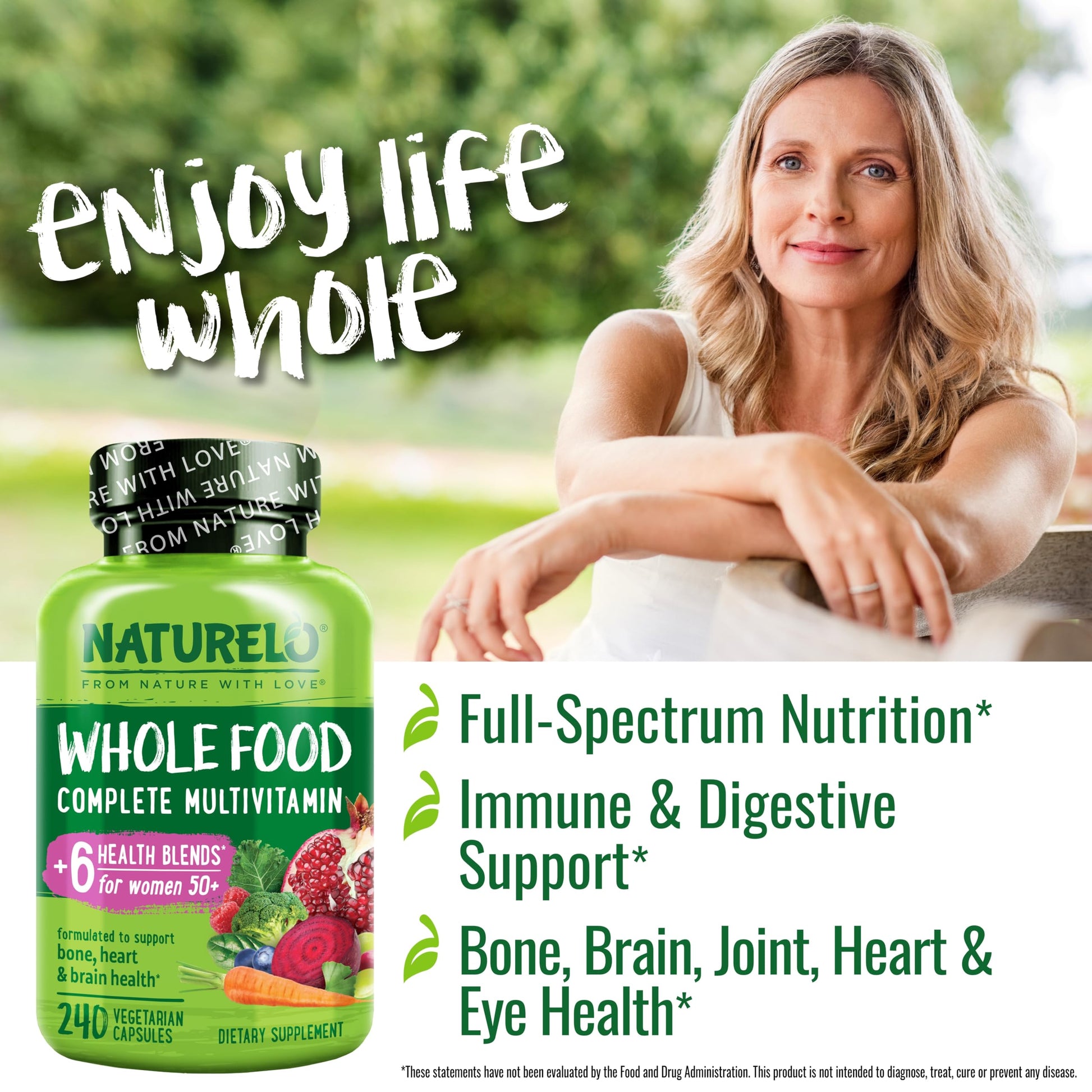 Iconos sobre la calidad y características del multivitamínico NATURELO.