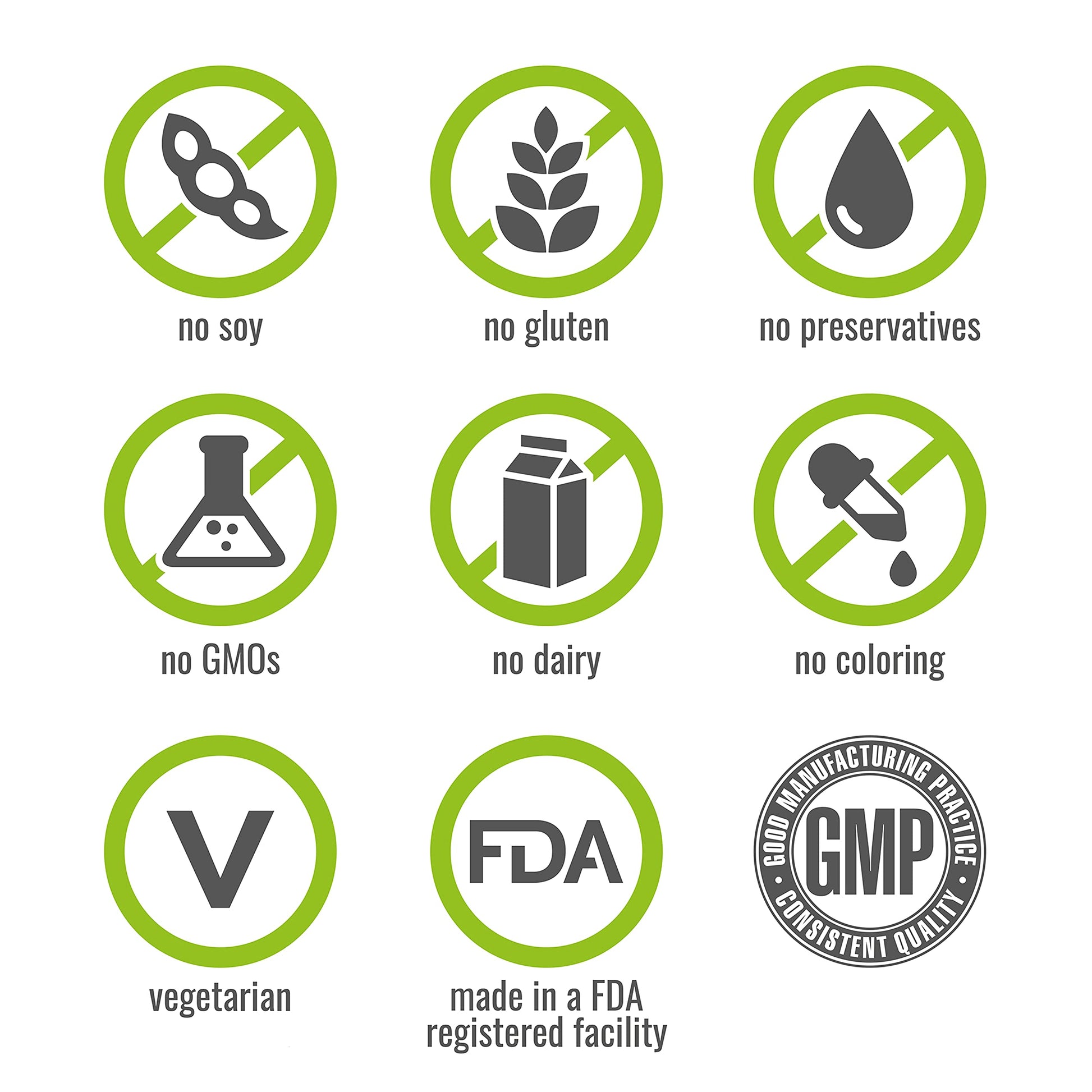 Iconos sin gluten, sin soja, vegetariano