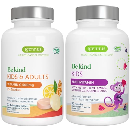 Paquete de multivitaminas y vitamina C para niños Igennus